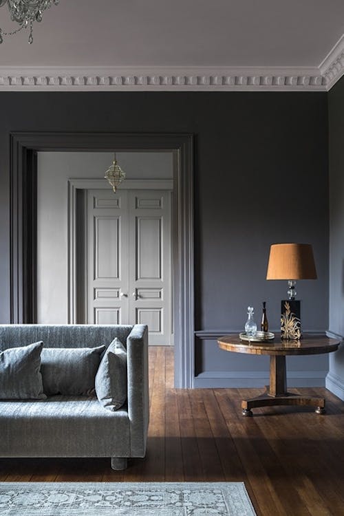 Dark and moody living room